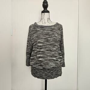 Preswick & Moore Womens Sweater Longsleeve Boat Neck Multi Heather Pattern Sz L